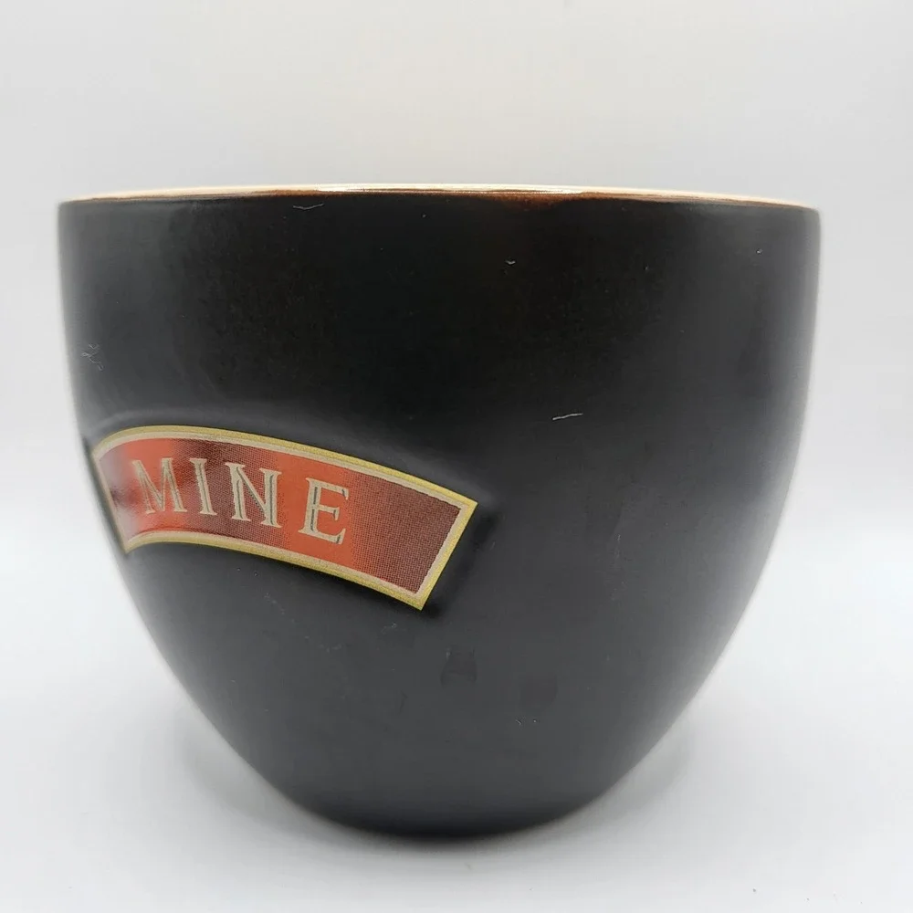Baileys Irish Cream Yours Mine Ceramic Cups‎ Set Black Gold Espresso